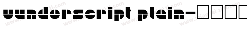 VunderScript Plain字体转换